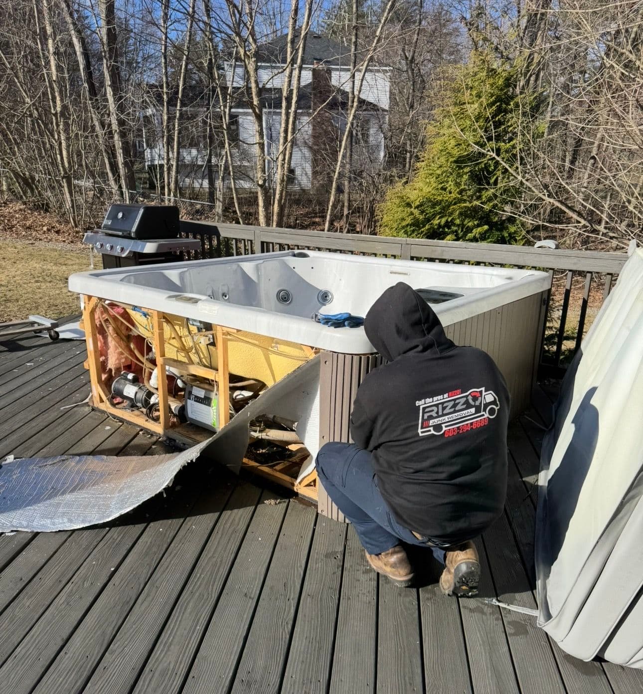 Project Hot Tub Removal in Hollis NH image