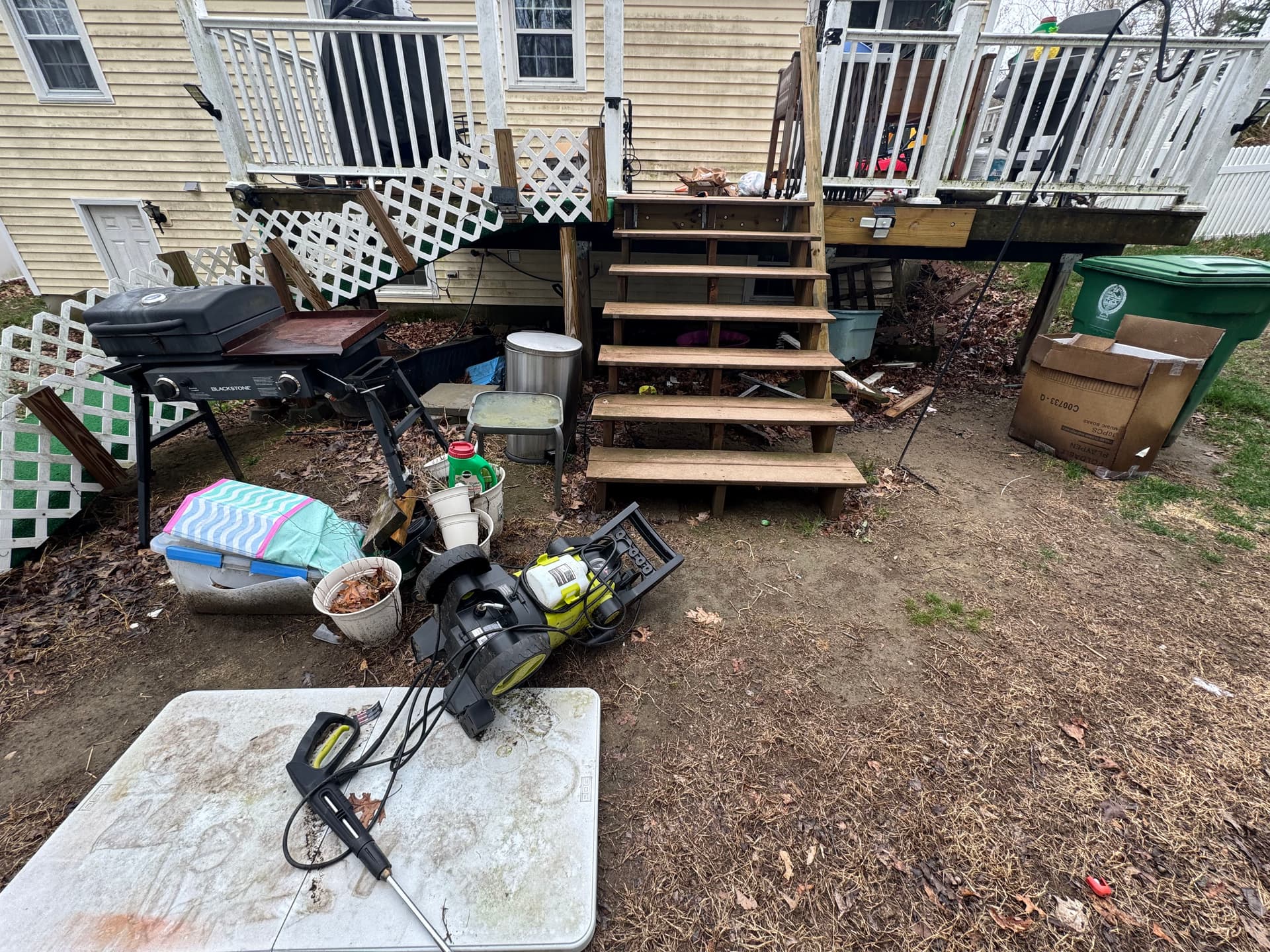 Nashua NH Backyard Cleanout Goes From Cluttered to Clear image