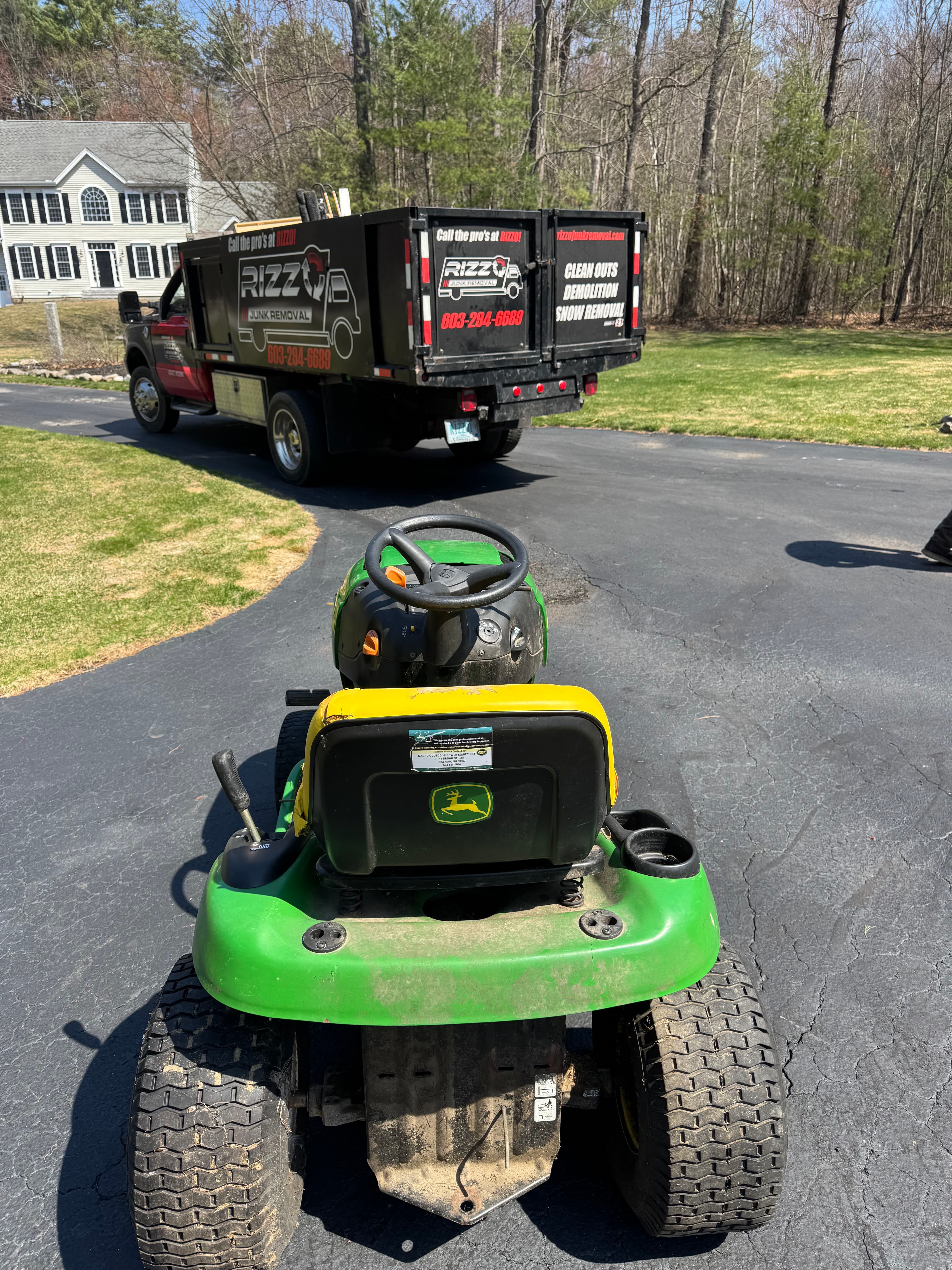 Project Old Riding Mower Hauled Away in Pepperell Massachusetts image
