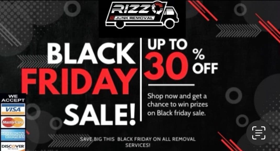 Black Friday Bonanza at Rizzo Junk Removal image