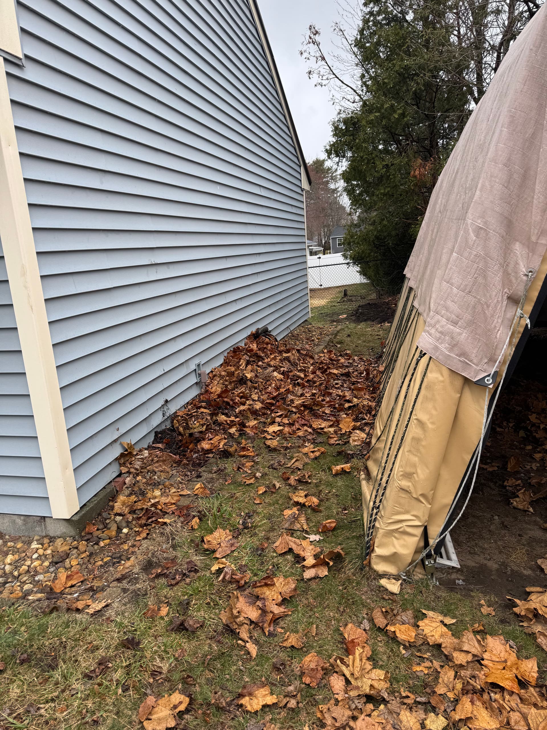 Gallery photos for Outdoor Cleanout Clears Tires, Pots, and Yard Debris in Hudson NH: Image #2