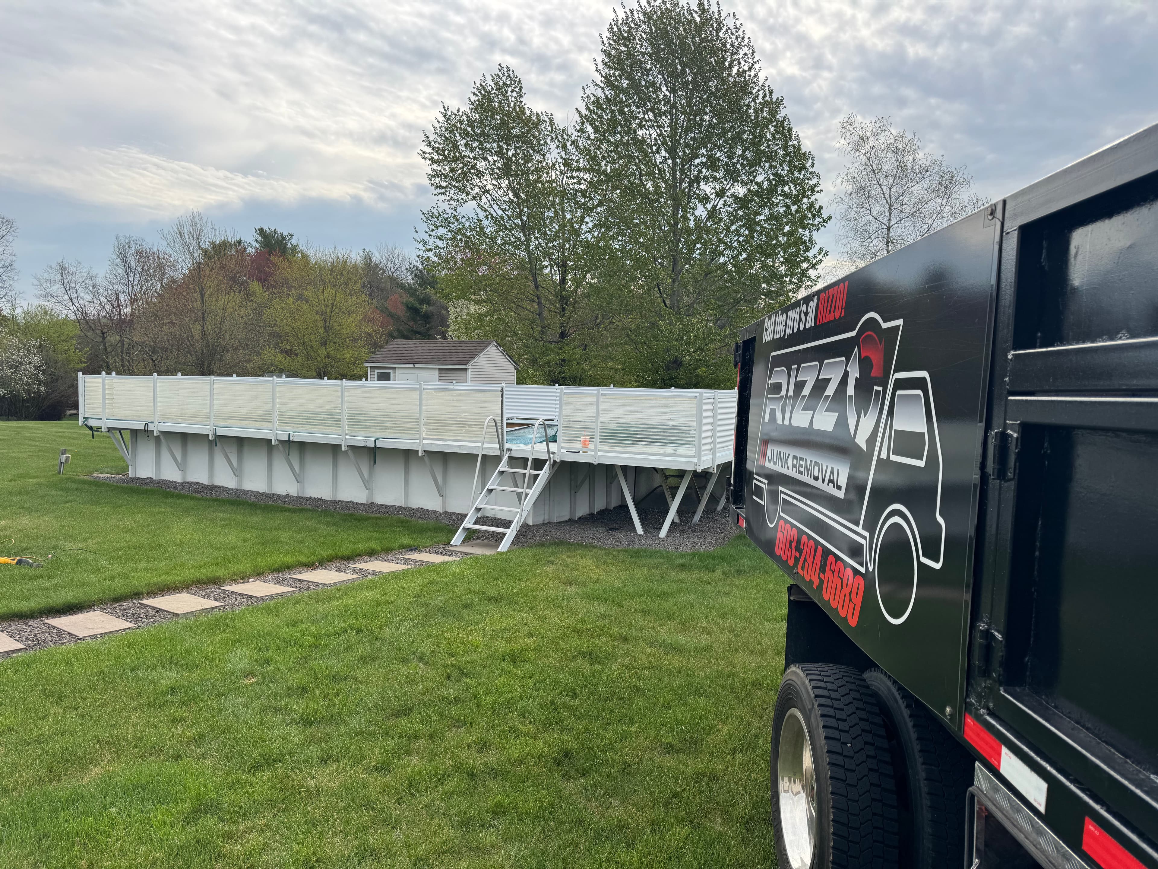 Project Above Ground Pool Teardown and Full Haul Away in Litchfield image