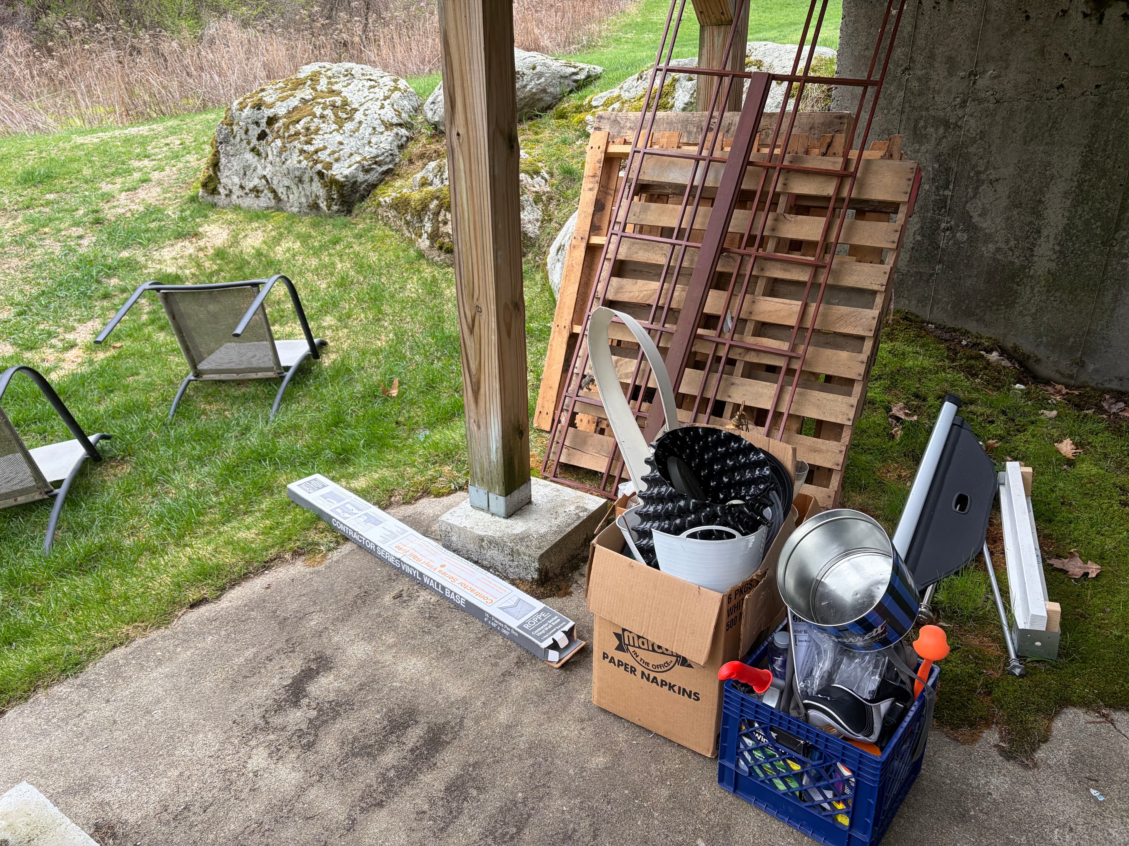 Project Old Wood, pallets, and garage junk cleared out in nashua NH image